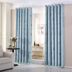 John Aird Butterfly Thermal Blackout Eyelet Curtains (Blue, 46" Width x 54" Drop)