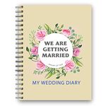 Customized Wiro Diary/Notebook A5 - My Wedding Diary/Notebook - Personalize with Name/Quote/Design - Printed Front Cover With Matte Lamination - 40 pages, 80 sides - Multi Color - Mom's Charm