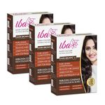 Iba Hair Colour for Women - Dark Brown, 70g (Pack of 3) | 100% Pure Henna Based Powder Sachet | Natural Hair Colour & Long Lasting with Conditioning Formula| Reduced Hair Fall & Hair Damage | Shine & Nourish Hair | Free from Ammonia and Other Harmful Chemicals | Herbal Hair Powder for Hair Colour | Dark Brown Henna