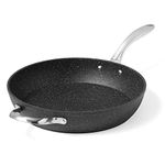 Starfrit The Rock 32cm (12.5") Non-Stick Fry Pan - Durable Forged Aluminum - Oven Safe - PFOA Free - Easy to Clean - Black