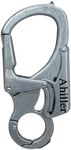 Ahiller 3" Carabiner Keychain Clip, Rugged Alloy Double Lock Design - Tungsten Steel Spike - Multi Tool Caribina, Small Key Ring Clip for Camping Hiking Fishing Outdoor Survival [Deep Alloy-1P]