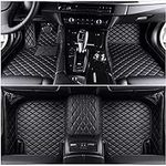 Custom Floor Mats for BMW 1 2 3 4 5 6 7 8 Series X1 X2 X3 X4 X5 X6 X7 SUV i3 i4 i8 iX iX3 M1 M2 M3 M4 M5 M6 M7 M8 X3M X4M X5M X6M GT Z4 All Weather Leather Car Mats (All Black)