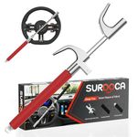 SURDOCA Multifunction Steering Wheel Lock – High Security Anti Theft Steering Wheel Lock with Window Breaker – Universal Car Wheel Lock – Easy Installation Fit for Auto Truck SUV Van