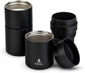 VSSL Nest Pour Over Coffee Kit, Transportable and Compact Pour Over Kit with Two 10 oz Double Walled Mugs