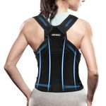 Back Support Brace Posture Corrector: Adjustable Shoulder Neck Lumbar Belt Strap - Upper Lower Back Straightener Supports for Women and Men - Breathable Back Braces for Spine Scoliosis Hunch - L