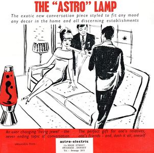 Mathmos Astro Copper Lava Lamp – Yellow & Orange, Handmade in Britain
