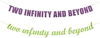 Two Infinity and Beyond banner - Second Birthday, Happy 2nd Birthday, Toy Story theme birthday party Hanging letter sign (Custom)