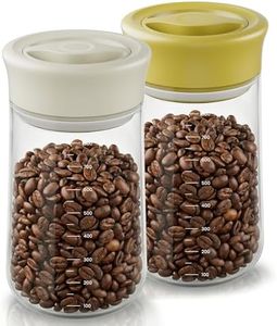LAKUMIQI 2026 Upgrade Overnight Oats Containers with Yellow & White Lids 2-Pack 27oz Airtight Anti-Static Storage for Kitchen Pantry, Coffee, Snacks, Cereal, Pasta, Bean