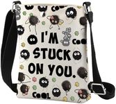 CMNIM Anime Inspired Gifts Soot Sprite Tote Bag Kawaii Soot Sprite Gifts for Anime Lovers Fans Anime Reusable Shopping Bag, 24918 Soot Sprite Crossbody, Tote Bag