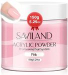 Saviland Acrylic Powder-150g Pink Nail Acrylic Powder Nail Art Powder for Acrylic Nails Large Capacity Nail Kit Acrylic Set for Nail Extension Strengthen Nail 3D Carving Long-Lasting