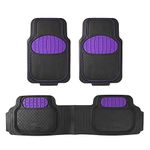 Automotive Floor Mats Purple Climaproof for All Weather Protection Universal Fit Heavy Duty Rubber fits Most Cars, SUVs, and Trucks (Full Set Trim to Fit) FH Group F11500PURPLE