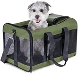 HITSLAM Pet Carrier Dog Carrier Soft Sided Pet Travel Carrier for Cats, Small dogs, Kittens or Puppies, Collapsible, Durable, Travel Friendly Green (L)