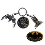 Factory Entertainment Batman 1989 Collector Home System Keychain and Pin Set