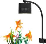 Lominie 80W LED Aquarium Light with Dimmer Remote, Full Spectrum Planted Tank Light for Freshwater Aquarium, Clip-On Fish Tank Lamp with 360° Gooseneck for 10-20 Gallon Refugium Cube