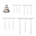 olyee Cake Tier Supports Set with 12 Pieces Wedding Cake Supports Multi Layer Cake Support Dowels Rods and Boards Large for Tiered Stacked Cake 4 Tier Cake Separator Stacking Kit(4,6,8,10 inch)