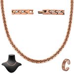 Vicmag Copper Magnetic Necklace for Women Men Magnets Neck Back 99.9% Solid Pure Copper with Ultra Strength Magnetic