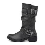 Rocket Dog Women's Trumble Biker Boots, Black (Black Galaxy), 6 UK 39 EU