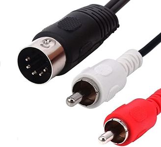 Cablepelado®, Cavo audio stereo RCA a DIN 5 Pin, 1 Metro, Nero