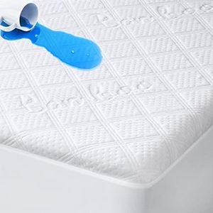 King Size Cooling Bamboo Waterproof Mattress Protector, 3D Air Fabric Breathable Mattress Pad Cover with Deep Pocket Up to 18 inches Matressprotector King Size Soft & Noiseless