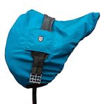 Harrison Howard Premium Waterproof/Breathable Fleece-Lined Long-lasting Outer Damage Protection Saddle Cover for Dressage Azure Blue