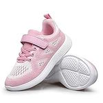 LOUSST Boys Girls Shoes Athletic Breathable Sports Running Walking Sneakers for Kids Pink Toddler Size 7