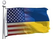 American& Ukraine Flag 3x5 Ft -Smoo