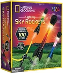 NATIONAL GEOGRAPHIC Air Rocket Toy – Ultimate LED Rocket Launcher for Kids, Jump and Launch The Light Up, Air Powered, Foam Tipped Rockets up to 30.5 Meters, Great Toy for Kids Outdoor Activities