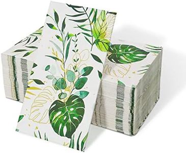 100pcs Leaf Guest Napkins 3 Ply Disposable Paper Dinner Hand Napkin for Bathroom Powder Room Lime Floral Tropical Summer Spring Tea Party Bridal Baby Shower Decorative Towels (Leaf)