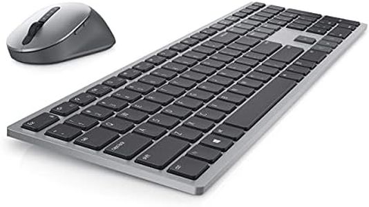 Dell Premier Wireless Keyboard and Mouse Combo KM7321W, Rechargeable, Multi-Device Bluetooth Connectivity, Programmable Keys and Buttons, Gray