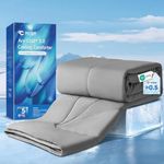 Elegear Cooling Comforter, Ultra-Soft Comforter Absorbs Body Heat, Q-Max>0.55 Double-Sided Japanese Arc-Chill Cool-to-Touch Cooling Blanket,Breathable Cool Quilt for Night Sweats,79" X 86",Gray
