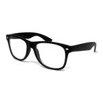 WS UK Adults Clear Lens Glasses - Unisex with UV400 Protection (Matte Black)