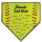 Personalized Softball Coach Home Plate Plaque | Softball Plaques by ChalkTalk Sports