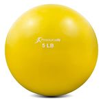 ProsourceFit Weighted Toning Exercise Balls for Pilates, Yoga, Strength Training and Physical Therapy, 2 lb to 8 lb, Color Coded