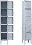 Yizosh Metal Locker with 5 Doors, Tall Steel Storage Lockers for Employees - 5 Tier Locker Storage Cabinets for School, Gym, Home, Office, Garage