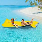 Floating Mat, 8' x 4' Lily Pad Floating Mat, 3-Layer Tear-Resistant XPE Foam Floating Water Mat with a 16.4' Elastic Bungee Tether. Perfect for for Lake, Beach, Ocean, Pool