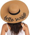 Lanzom Womens Wide Brim Straw Hat F