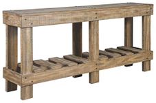 Signature Design by Ashley - Susandeer Console Sofa Table - Farmhouse Casual - Brown