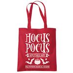 Hocus Pocus Apothecary - Tote Shopping Bag - Halloween Horror Spooky Trick or Treat One size red