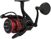 PENN Fierce IV Spinning, Fishing Reel, Spinning Reels, Sea - Inshore Fishing, Versatile Sea Fishing for Boat, Kayak, Shore, Jigging, Surf, and All-Round Use, Unisex, Black/Red, 5000