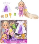 Disney Princess Rapunzel Doll Longest Hair Petite Rapunzel Doll with Pascal, in Purple and White Dress Fashions