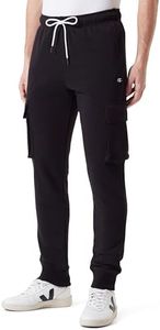 Champion Legacy Icons-Powerblend Terry C-Logo Elastic Cuff Cargo Pantalon de survêtement, Noir, XL Men's