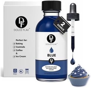Dolce Flav Natural Blue Food Coloring – 2 oz Vibrant Plant-Based Color from Spirulina | Water-Soluble Liquid Dye for Baking, Drinks & Frostings | Graduated Dropper Included | No Artificial Dyes | Kosher | Made in USA