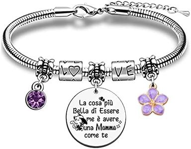 Madre Bangles Donne Polso Braccialetto Felice Festa Della Mamma Compleanno Regalo Fascino Cuore Gioielli Grazie Ricordo Apprezza Regali Natale La Cosa Più Bella Di Essere Me è Avere Una Mamma Come Te