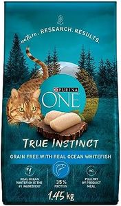 Purina ONE True Instinct Grain Free Dry Cat Food, High Protein Ocean Whitefish - 1.45 kg Bag