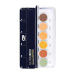 C2P Pro Ultra HD 6 Colors Correcting Concealer Foundation Palette, Contouring Highlighting Supraemeshield Color Corrector Palette for Conceals Dark Circles, Enriched with Argan Oil & Shea Butter, 21g