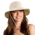 Waterproof Sun UPF 50+ Bucket Hat UV Protection Packable Brimmed Boonie for Women Men Summer Lightweight Hiking Outdoor Cap, Beige, One size