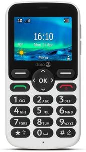Doro 5860 4G Unlocked Mobile Phone for Seniors with Talking Number Keys, 2MP Camera, Assistance Button and Charging Cradle [UK and Irish Version] (White)
