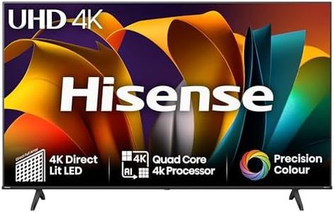Hisense 43 Inch 4K Smart TV 43A6NTUK - Dolby Vision, Game Mode PLUS with 60Hz VRR ALLM, Smooth Motion, AI Sports Mode, Vidaa OS with Freely, Youtube, Netflix and Disney+ & Now TV (2024 Model)