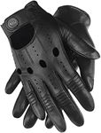 GSG Men Leather Gloves Black Drivin