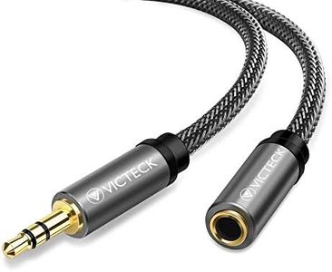 VICTECK Cable Audio alargador extensión 5M, Nylon Trenzado Jack Audio Estéreo 3,5 mm Macho a Hembra Compatible with Coche Altavoces Auriculares iPhone iPad iPod Samsung MP3 Player (5M)